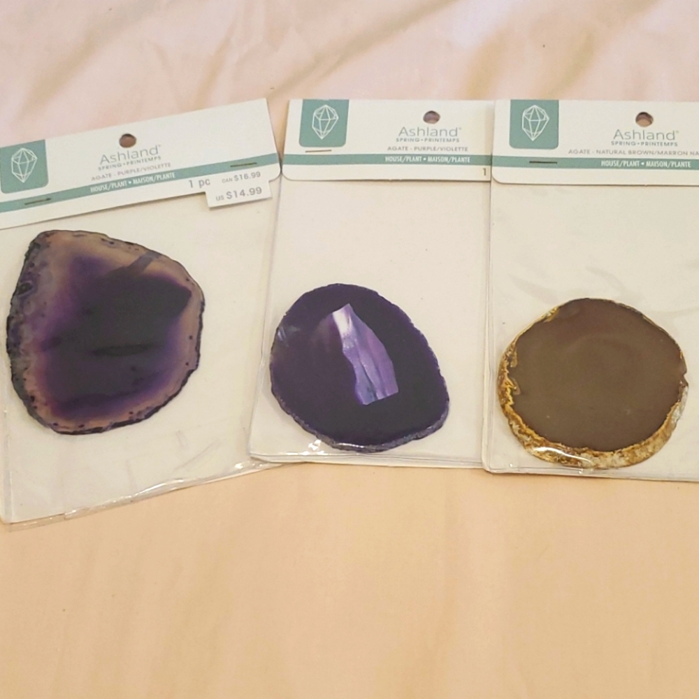 3 Agate Pieces - Picture 1 of 7